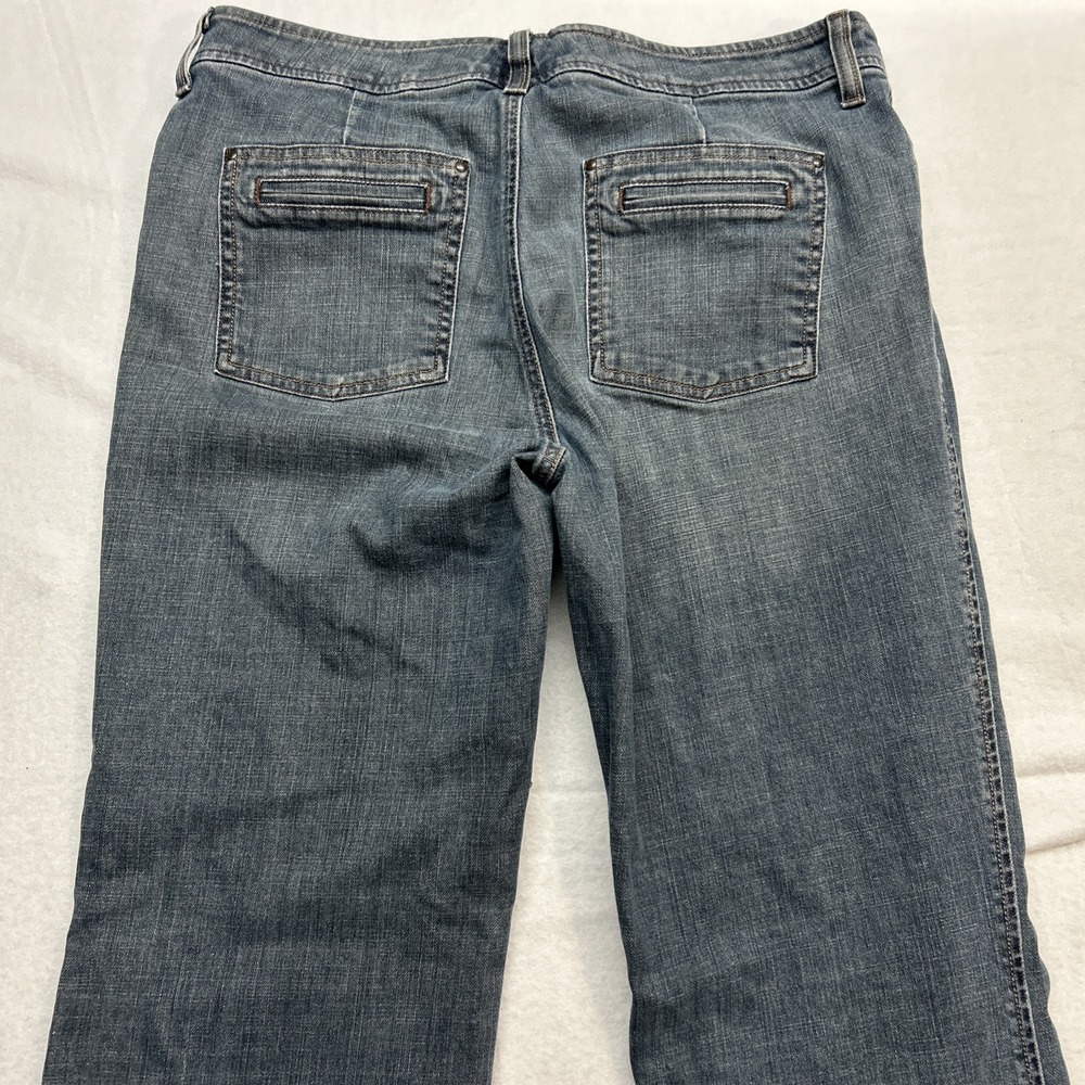 Eddie Bauer Jeans Womens‎ 12 Blue Denim  Mid Rise Slightly Curvy Bootcut 34x30"